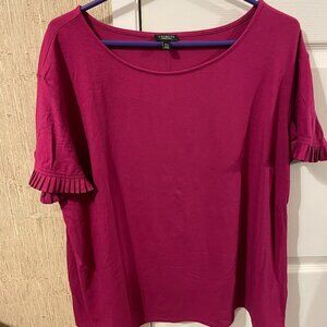 Talbots Tee with ruffled sleeve--NEW with tag. 2X